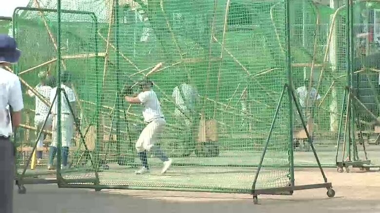 盛大附属高校野球部の練習（2025年6月）