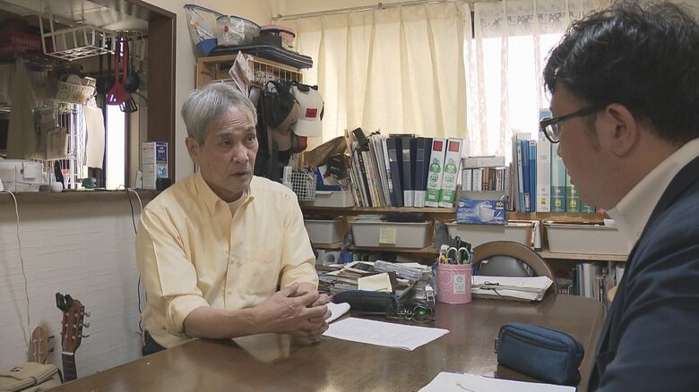 取材に応じる堤将太さんの父・敏さん