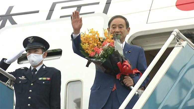 菅首相 外遊2カ国目インドネシアへ マスク姿で早朝散歩も
