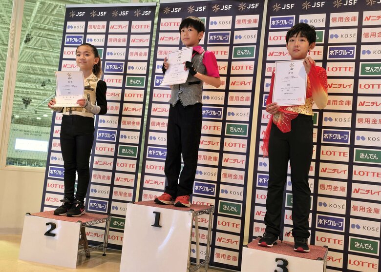 ノービスB男子表彰台（東北・北海道選手権）