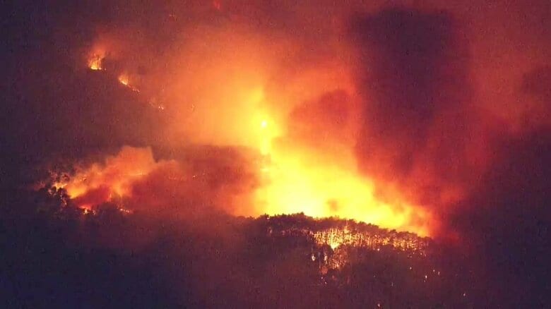 岩手・大槌町山林火災