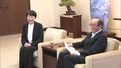 バレーボール・広島サンダーズ　今月からプロ化　広島市長を訪問「新アリーナ、どう進むのか注視していく」