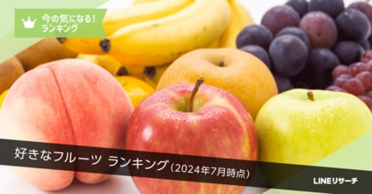 【LINEリサーチ】好きなフルーツ、全体TOP2は4割超で「桃」「いちご」!「メロン」「スイカ」は、年代が上がるほど割合が高くなる傾向