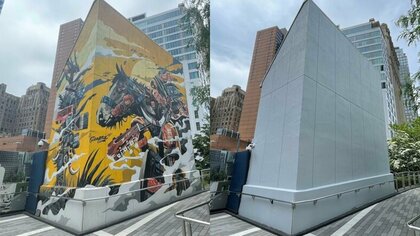 共存」を目指して…日本人アーティストDRAGON76が米同時テロ跡地に壁画