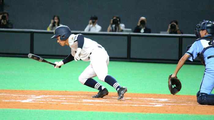 3回にスクイズを決めた高橋快心選手(2年)