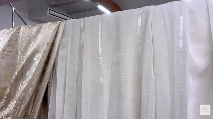 ハンガーレールなどに干して