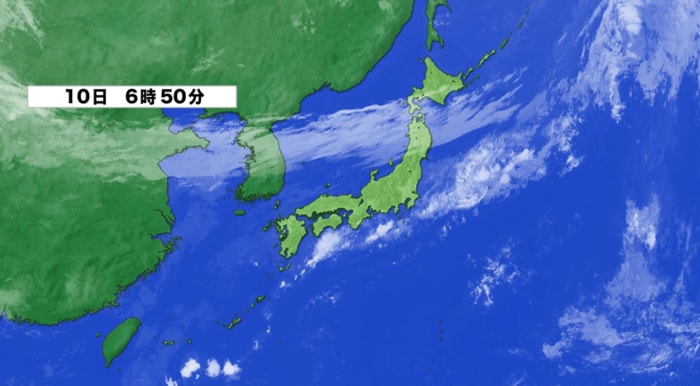 衛星画像　10日午前6時50分
