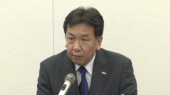 “合流新党”代表選 枝野氏が出馬表明「消費税減税を」