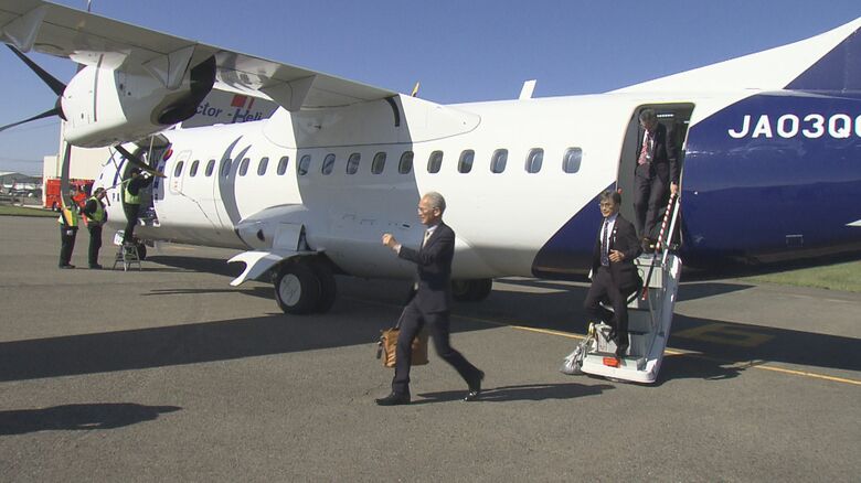 「秒速で帰ってきた！」行きは4時間、帰りは40分　新潟－福井でトキエアが中型プロペラ機を試験飛行　福井空港の活用へ県が来年度以降も実施へ｜FNNプライムオンライン