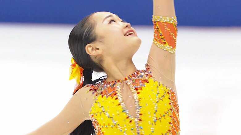 4回転トゥループとトリプルアクセルを今季も挑戦する島田麻央(2022年、全日本)