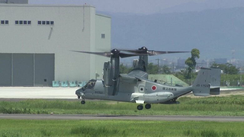 陸上自衛隊佐賀駐屯地にはオスプレイ17機が配備