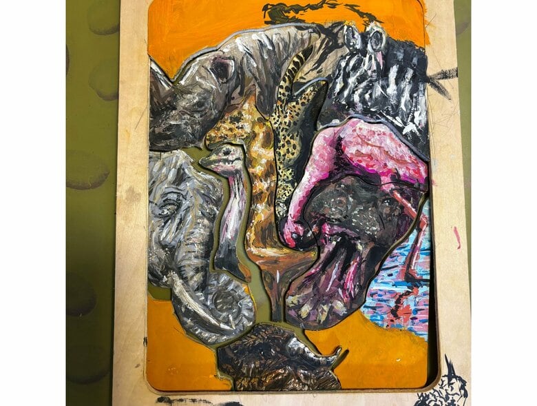 動物のパズル（提供：櫻井京太郎さん）