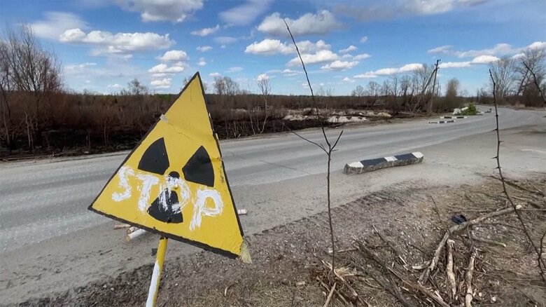 ロシア軍が一時占拠したウクライナ・チョルノービリ原発付近