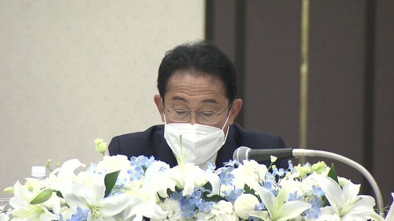 岸田文雄首相　式典後の会見の様子