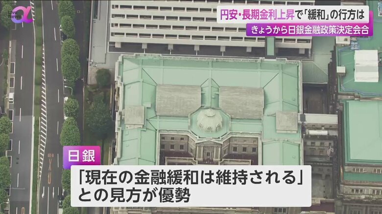日銀は金融政策を決める会合を開いている