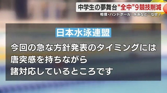 日本水泳連盟の声明