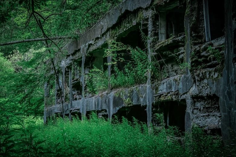 北海道浦幌炭鉱跡（2021年8月撮影）