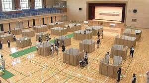 益城町 感染防護策 コロナ対応の避難所運営訓練(熊本)