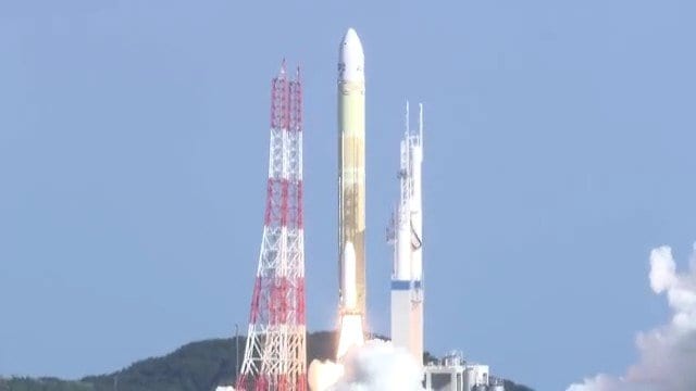 打ち上げられたH3ロケット8号機（12月22日午前10時51分）