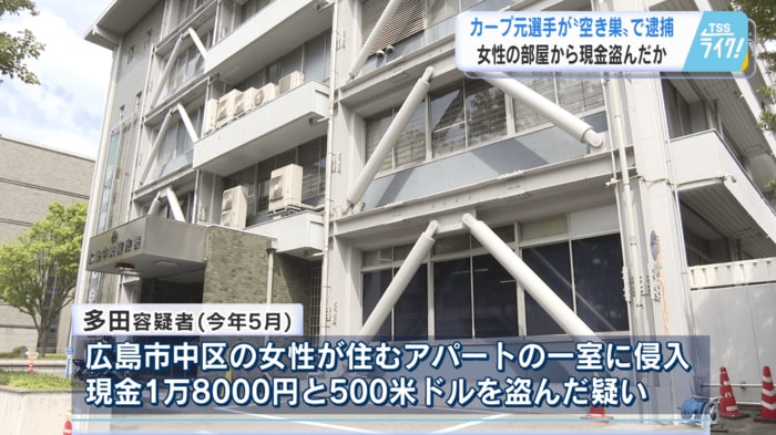 女性が住むアパートの一室に侵入し、現金１万８千円と５００ドルを盗んだ疑い