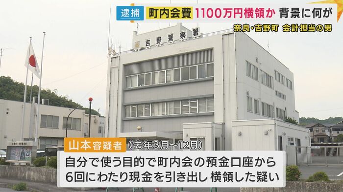 山本容疑者は町内会の会計担当で通帳を管理