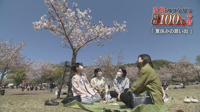 プール跡地は桜の名所に