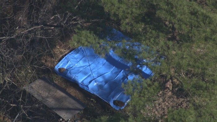 女性の遺体が見つかった現場(2020年12月 栃木・那須町)
