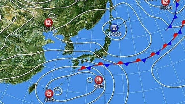 天気図　6日午前9時（予想）　日本気象協会より