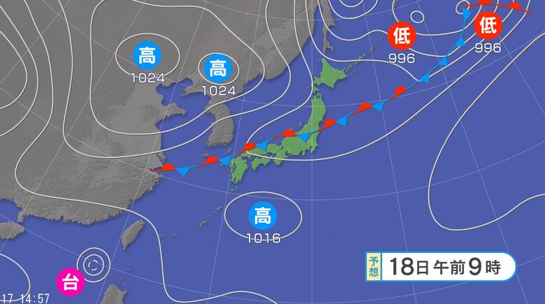 東日本から西日本では非常に激しい雨が降る恐れ　落雷や竜巻など激しい突風にも注意　24時間予想降水量は北陸・九州北部120ミリ、関東甲信・中国100ミリ、東北80ミリ（8日午後6時まで・多い所で）｜FNNプライムオンライン