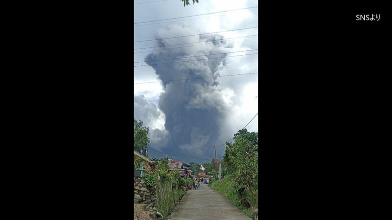 インドネシアの火山で大規模噴火　日本への津波の有無を調査中　気象庁｜FNNプライムオンライン