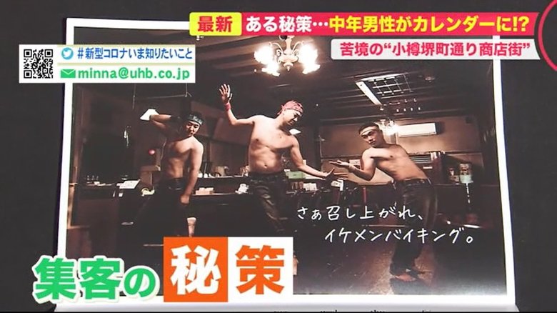 中年男性の裸のカレンダー