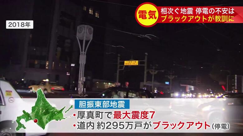 胆振東部地震では道内の約295万世帯でブラックアウトが発生