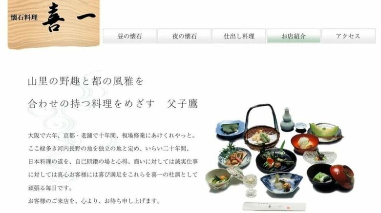 店のホームページより