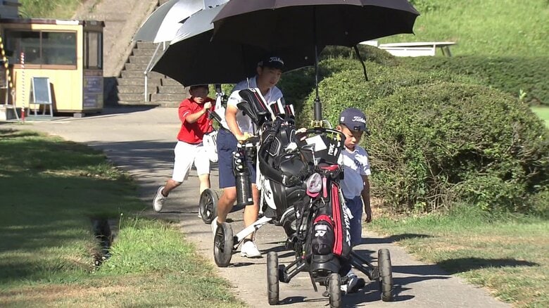 夏休み中も弟2人とコースに出て練習に励む藤田さん