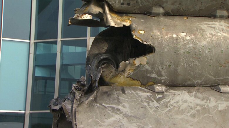 北朝鮮のミサイルが公開された際の様子