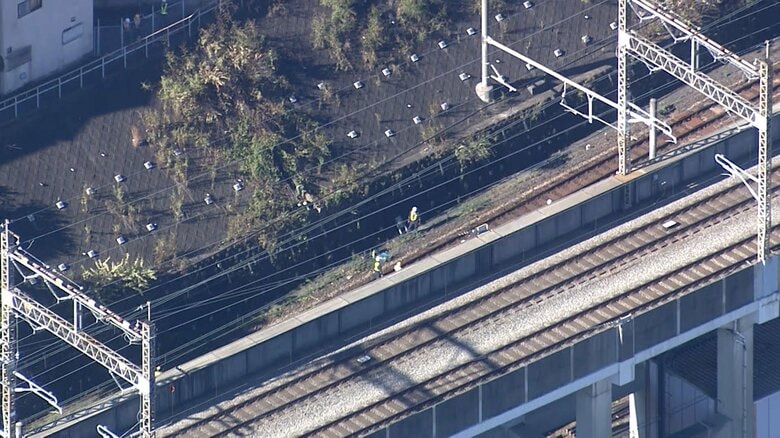 京浜東北線の田端駅―上中里駅間