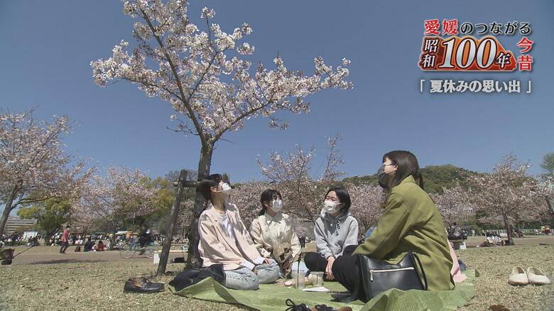 プール跡地は桜の名所に