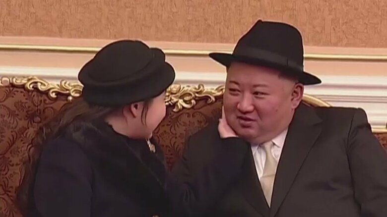 「朝鮮人民軍創建75周年を祝う盛大な軍事パレード映像」の1シーン⑱