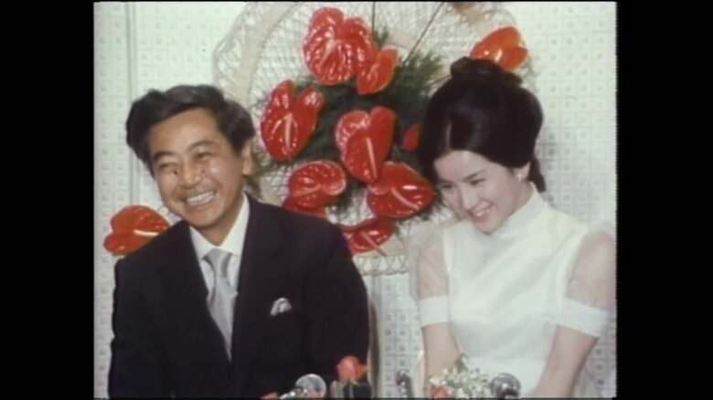 岡田太郎さんと吉永小百合さん（1973年）