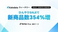 【Kalodataウィークリー】日本TikTok Shop市場、GMV27.5億円・前週比54.2%増　「夏のひんやりSALE」で新商品数354.2%増（7月13日週）
