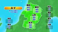 【天気／山形】5日は雨・雪の降るところが多い　最高気温は平年並み・空気冷たく感じる