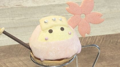 6年前から続く春限定メニュー…名古屋・金シャチ横丁のカフェダイナーに『忍者アイス』バニラをピンクの求肥で包む