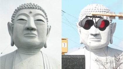 「サングラス大仏」としてSNSで話題になった愛知・江南市のシンボル「布袋の大仏」
