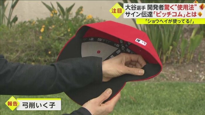 帽子の内側に挟むだけだという