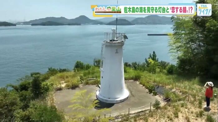 「佐木島灯台」にたどり着いた辰已麗アナウンサー