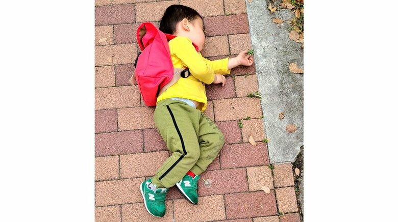 「5分動かない」2歳息子の“道端でのすね方”が話題…タンポポの綿毛を飛ばせなかったから? 理由もかわいい