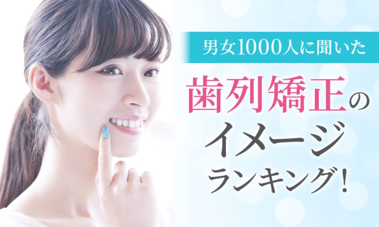 【男女1000人に聞いた】歯列矯正のイメージランキング!