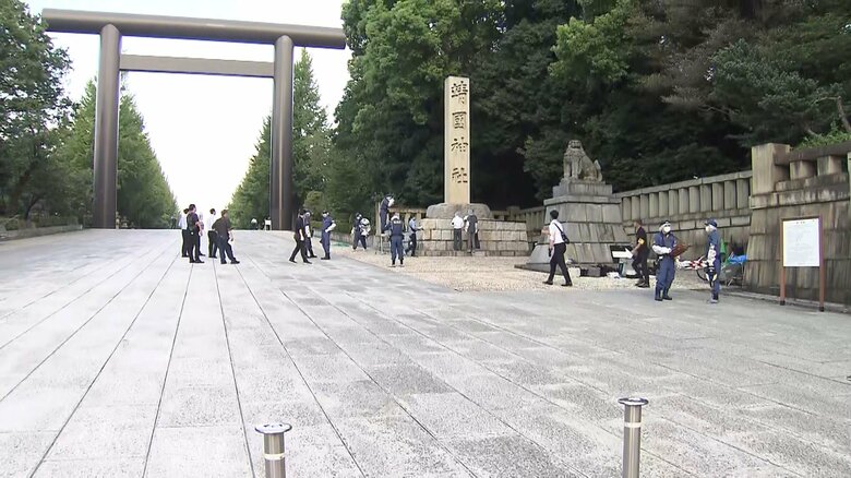 落書きがあった靖国神社（東京・千代田区）