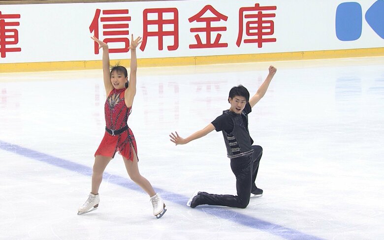 來田奈央、森田真沙也組