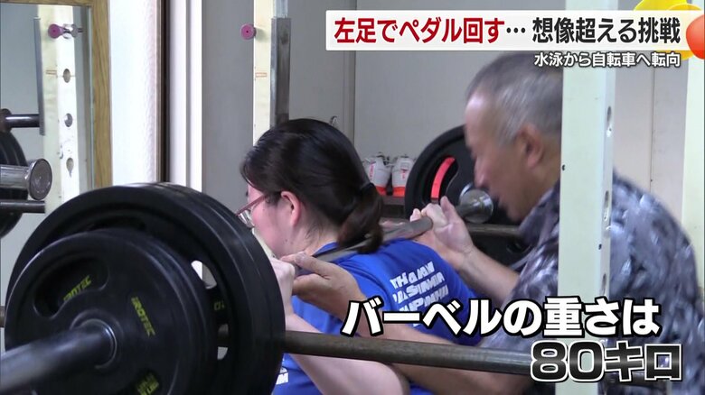 自宅の道場でトレーニングをする中道穂香さん